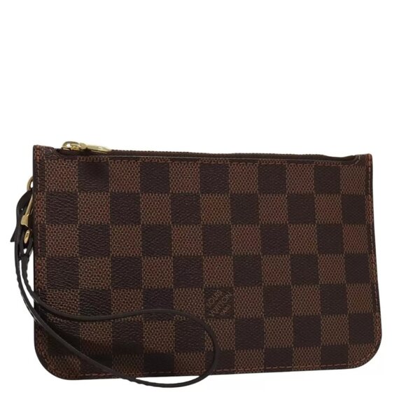 LOUIS VUITTON Damier Ebene Neverfull PM Pouch Pouch LV Auth - Picture 2 of 16